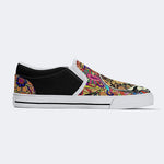 Rock Skull Print - Slip On Shoes