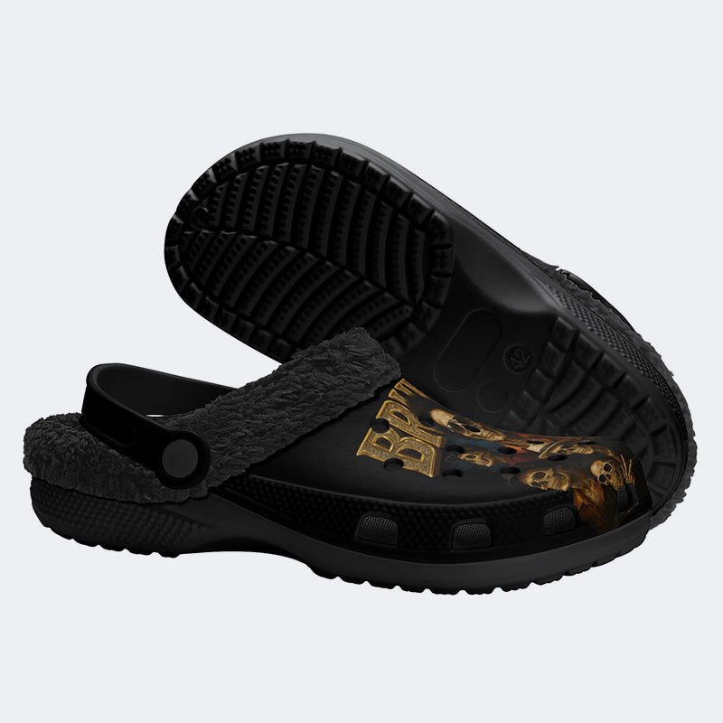 Bruno Mars Print - Fur Lined Slippers/Sandals