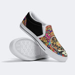 Rock Skull Print - Slip On Shoes