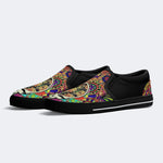 Rock Skull Print - Slip On Shoes