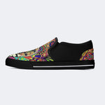 Rock Skull Print - Slip On Shoes