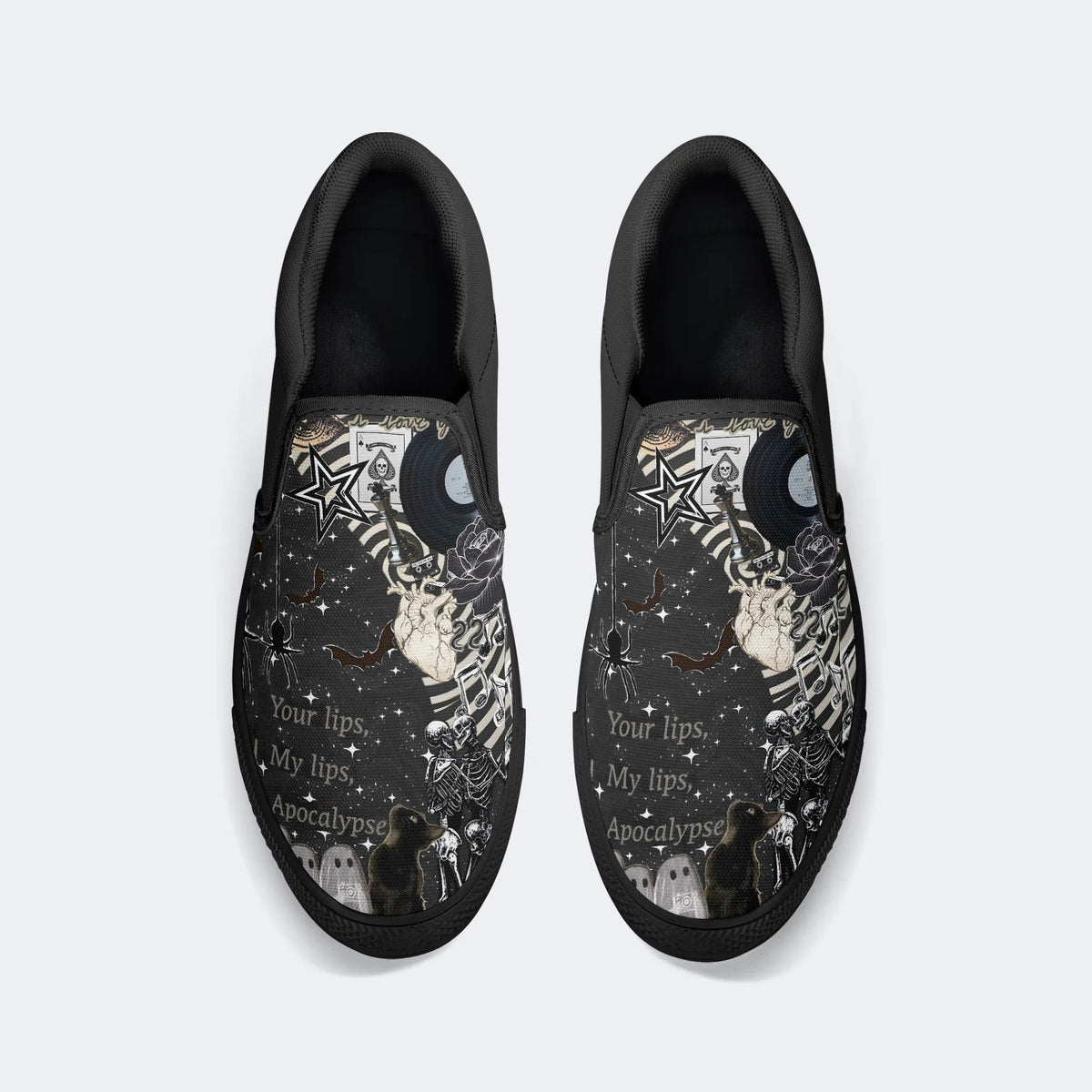 Horror Collage Print - Slip On Shoes