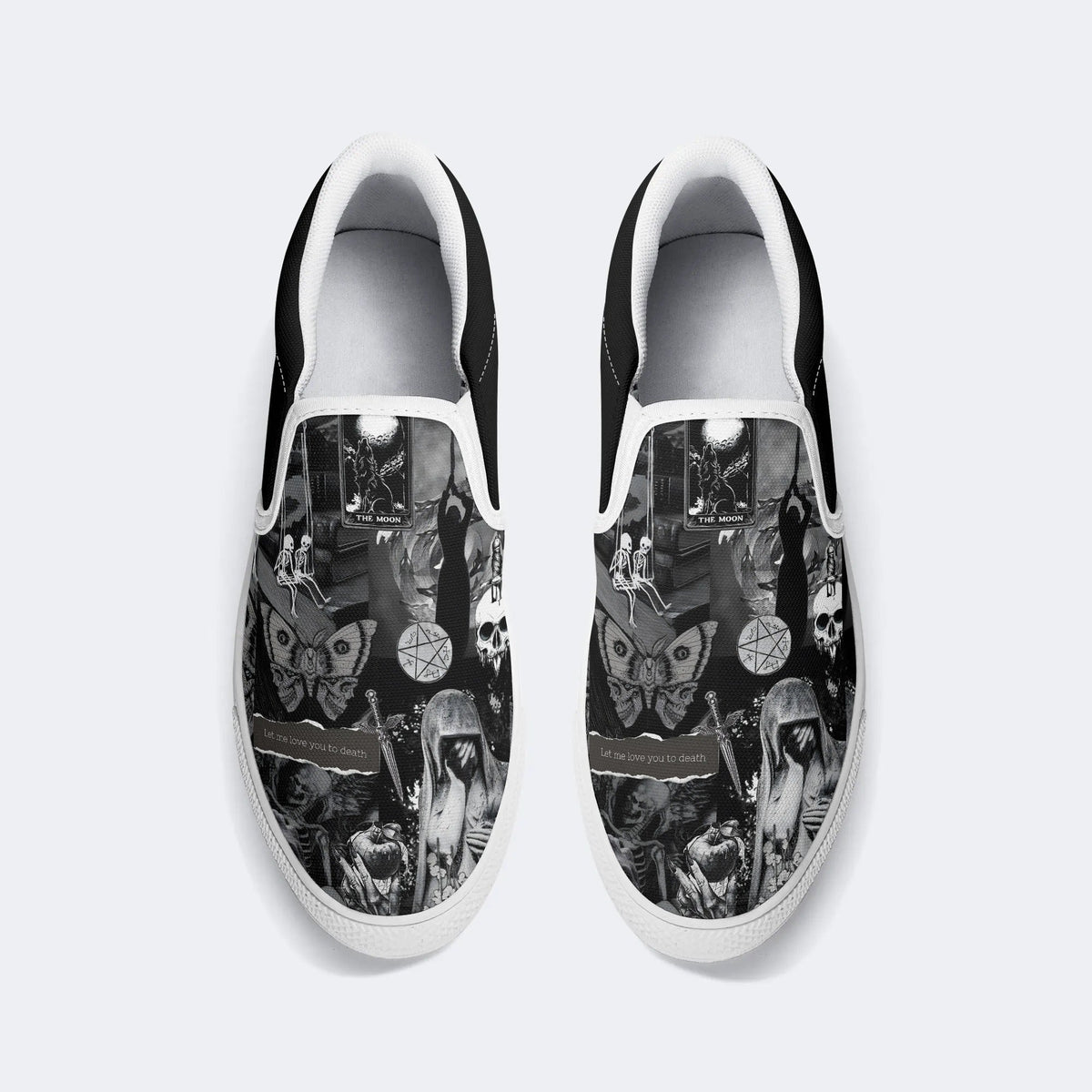 Horror Collage Print - Slip On Shoes