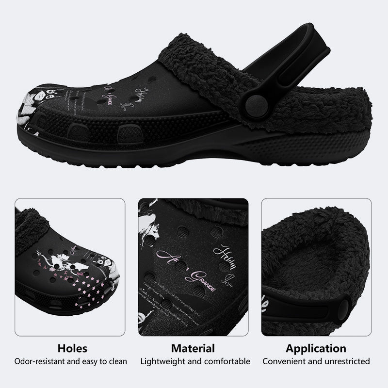 Ariana Grande Print - Fur Lined Slippers/Sandals