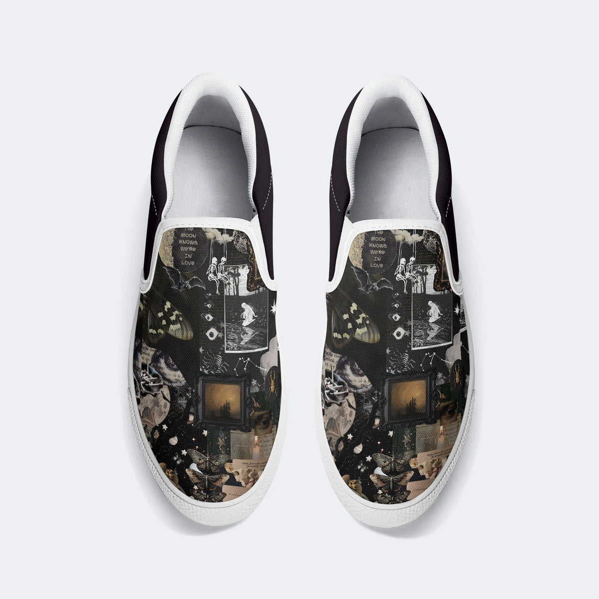 Horror Collage Print - Slip On Shoes