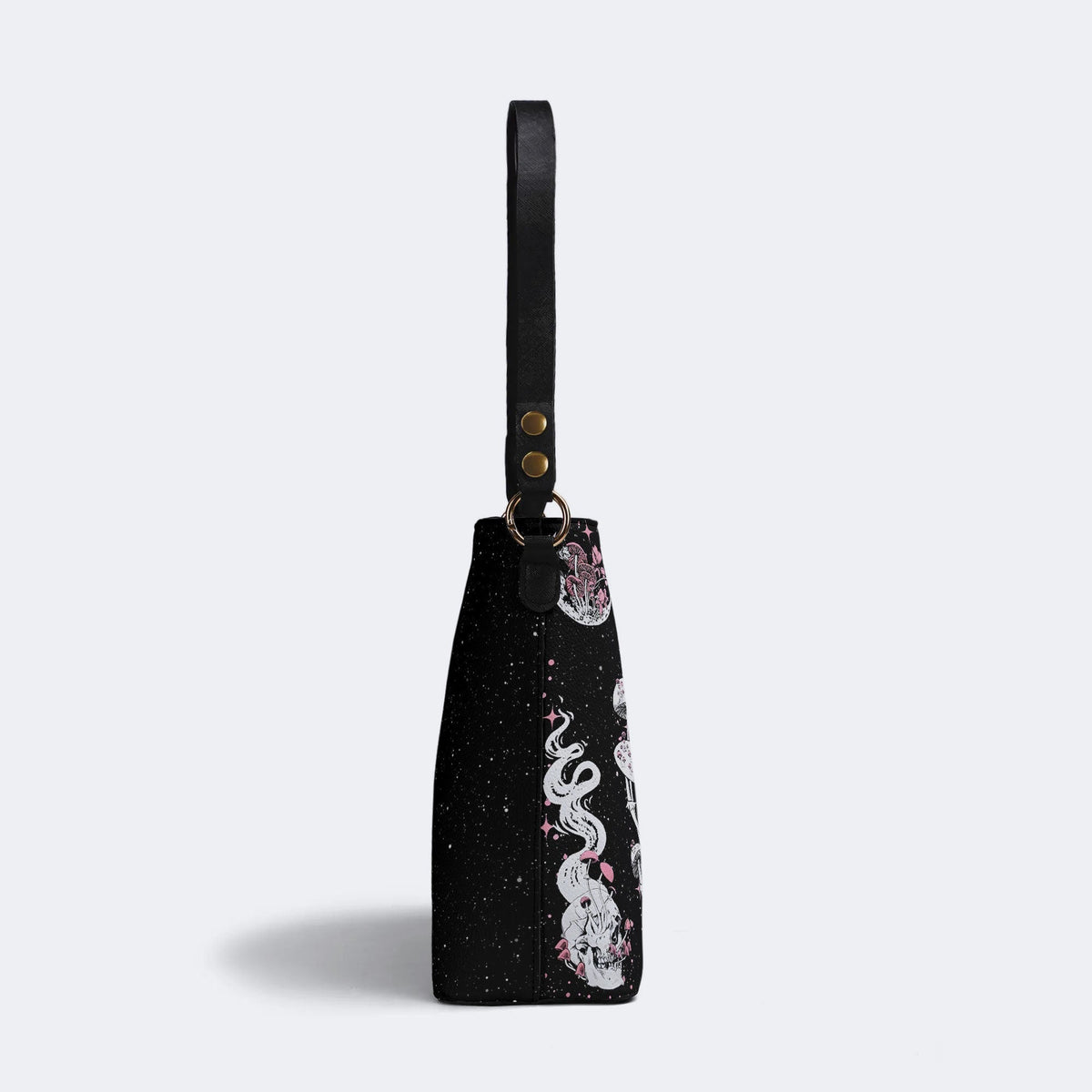 Tarot Skull Butterfly Print - Bucket Bag