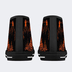 Unisex Halloween Horror Skull Print - High Top Canvas