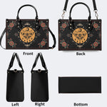 Moths Under The Moon - Leather Handbag