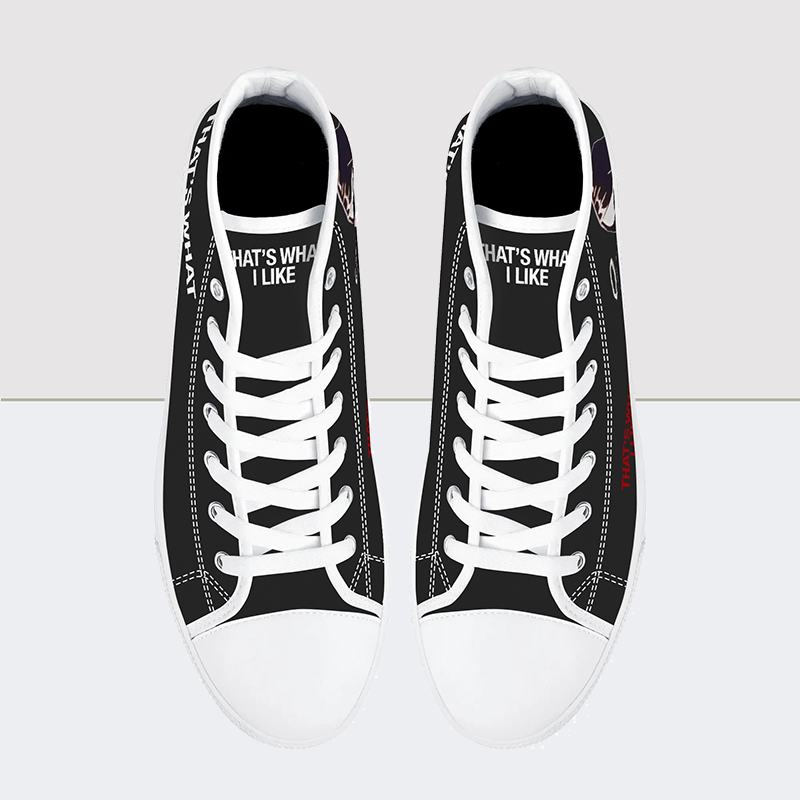 Kisses That Kill High Top Canvas Shoes For Men