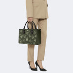 Moths In The Night Sky - Leather Handbag