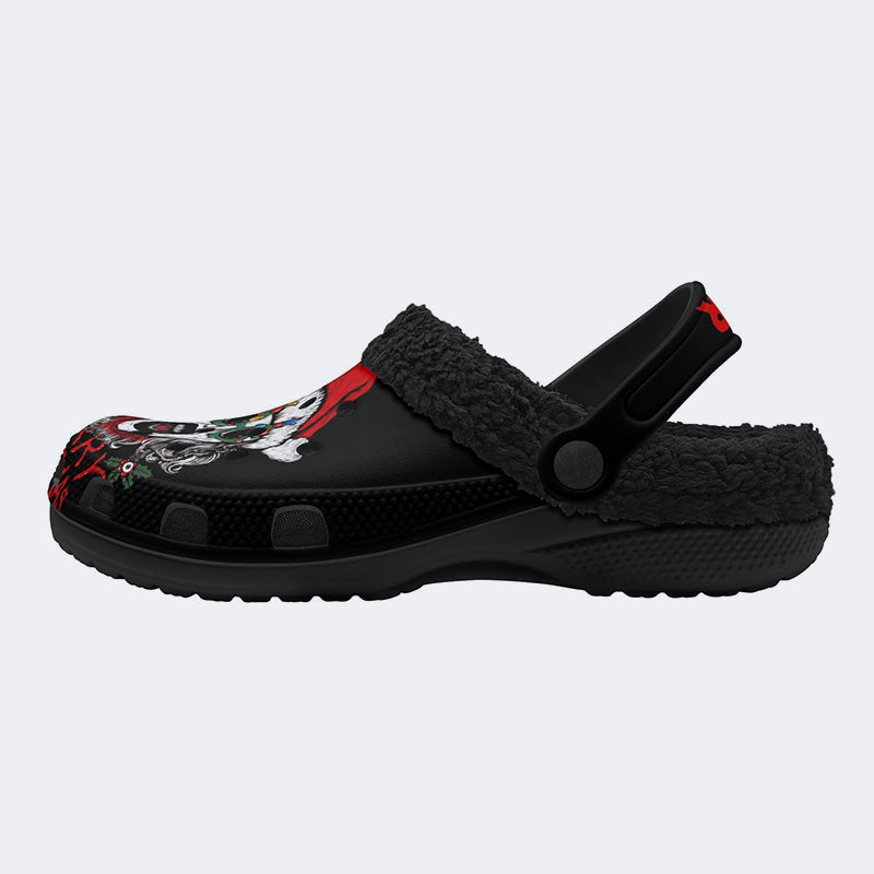 Unisex Horror Terrifier Print - Fur Lined Slippers/Sandals