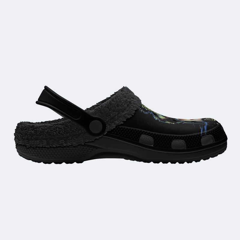 The Return of the Living Dead Print - Fur Lined Slippers/Sandals