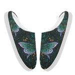 Emerald Feather Moth Fleece-Lined Slippers