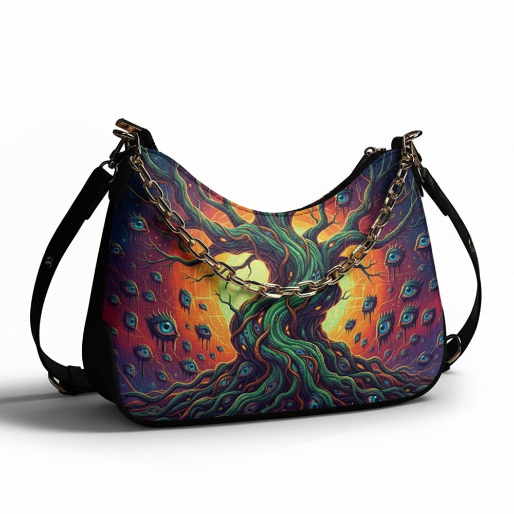 Living Tree of Eyes - Leather Crossbody Bag