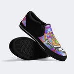 Rock Skull Print - Slip On Shoes