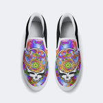 Rock Skull Print - Slip On Shoes