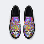 Rock Skull Print - Slip On Shoes