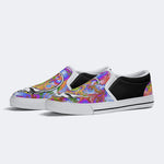 Rock Skull Print - Slip On Shoes