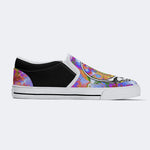Rock Skull Print - Slip On Shoes