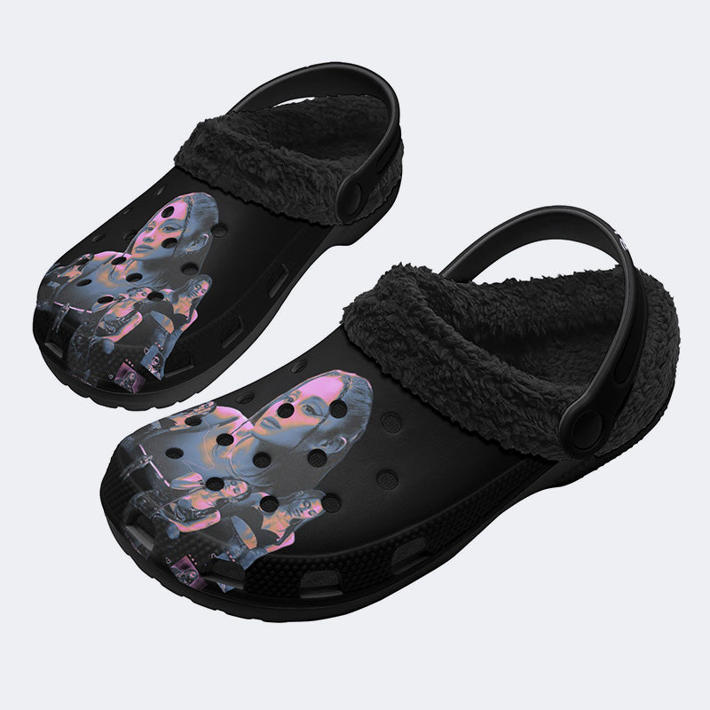 Ariana Grande Print - Fur Lined Slippers/Sandals