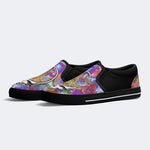 Rock Skull Print - Slip On Shoes