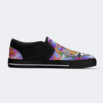 Rock Skull Print - Slip On Shoes
