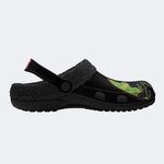 Unisex More Brains Print - Fur Lined Slippers/Sandals