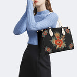 Flaming Heart Art Print - Leather Handbag