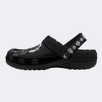 Skull Death Moth Print - Fur Lined Slippers/Sandals