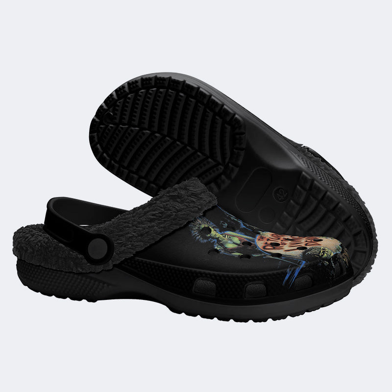 The Return of the Living Dead Print - Fur Lined Slippers/Sandals