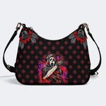 Horror Ghostface Print - Leather Crossbody Bag