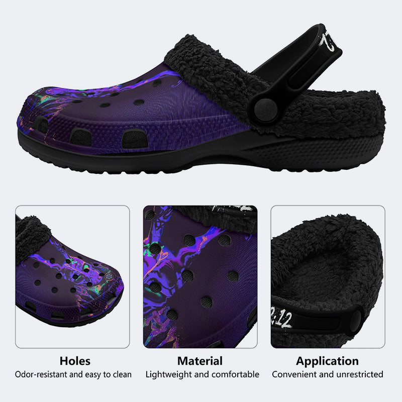 Unisex 28:06:42:12 Print - Fur Lined Slippers/Sandals