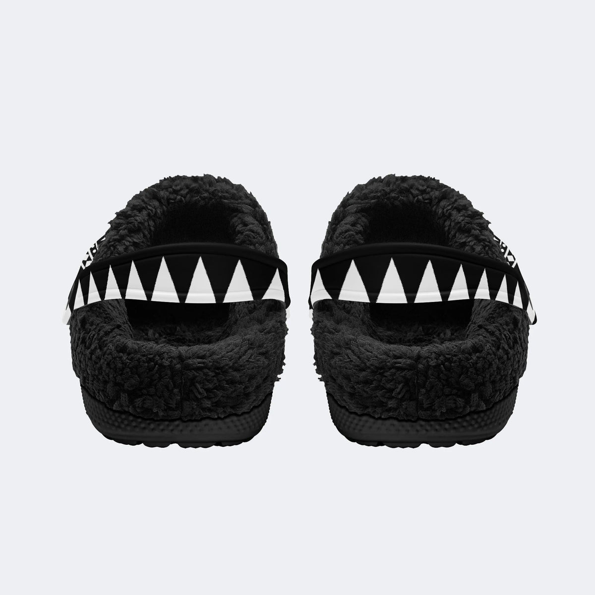 Death Moth Vintage Print - Fur Lined Slippers/Sandals