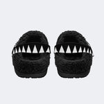 Death Moth Vintage Print - Fur Lined Slippers/Sandals