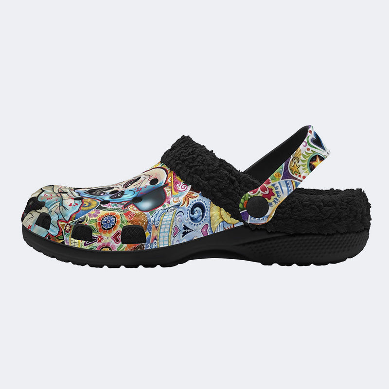 Unisex Horror Terrifier Print - Fur Lined Slippers/Sandals