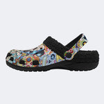 Unisex Horror Terrifier Print - Fur Lined Slippers/Sandals