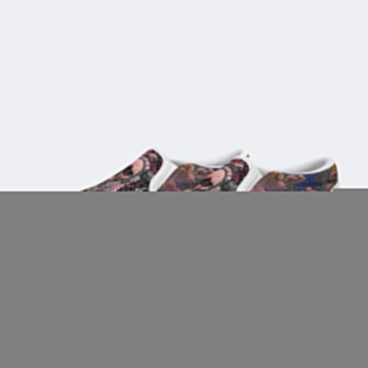 Unisex Death Skull Print - Slip On Shoes