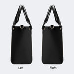 Vintage Radio Print - Leather Handbag