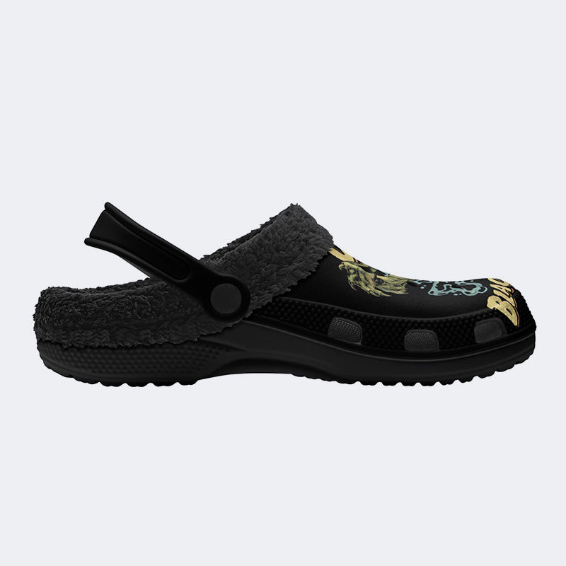Creature From The Black Lagoon Print - Fur Lined Slippers/Sandals