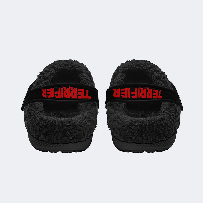Unisex Horror Terrifier Print - Fur Lined Slippers/Sandals