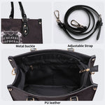 Vintage Death Moth Print - Leather Handbag
