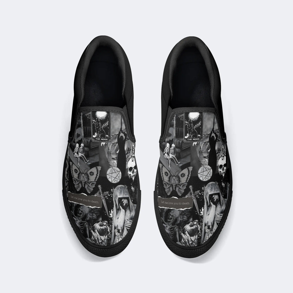 Horror Collage Print - Slip On Shoes