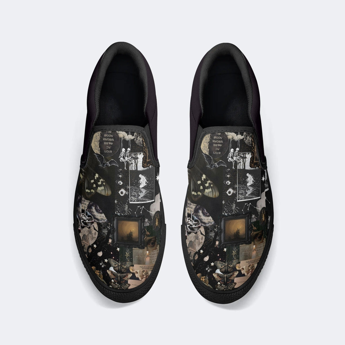 Horror Collage Print - Slip On Shoes