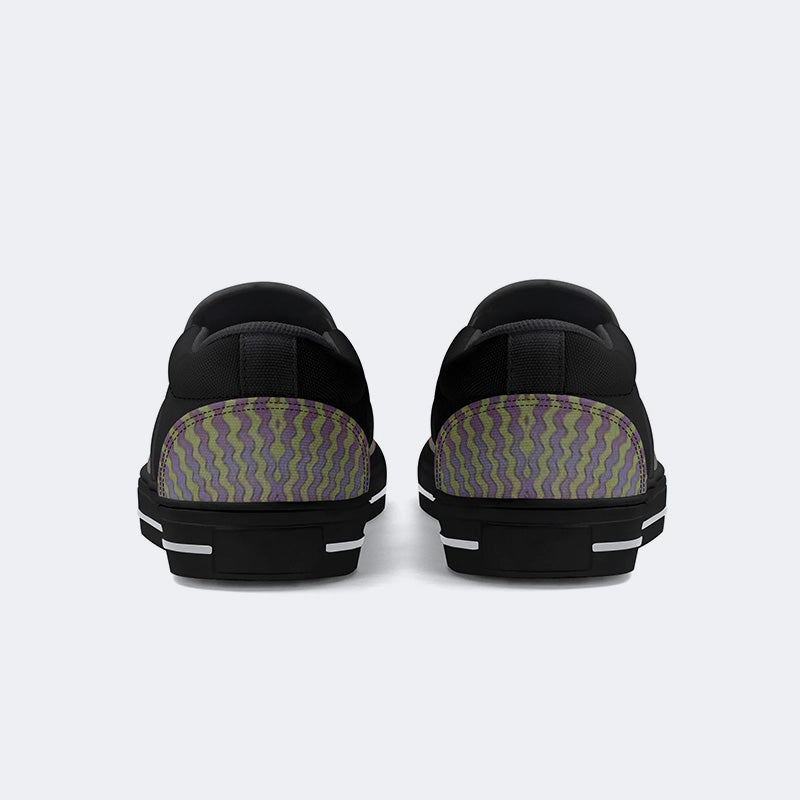 Rock Skull Print - Slip On Shoes