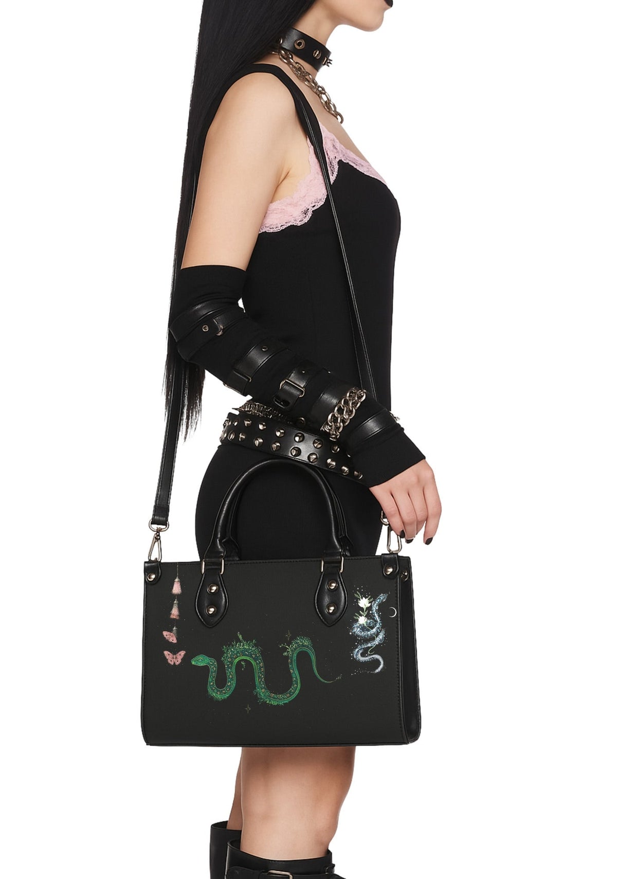 Serpent Bloom Ritual Handbag