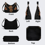 Dragon Print - Leather Crossbody Bag
