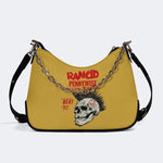 Rancid Skull Print - Leather Crossbody Bag