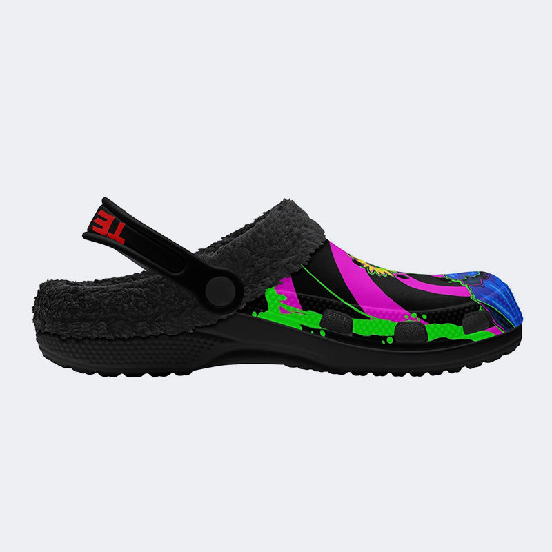 Unisex Horror Terrifier Print - Fur Lined Slippers/Sandals