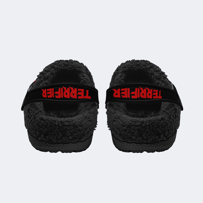 Unisex Horror Terrifier Print - Fur Lined Slippers/Sandals