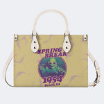 Horror Movies Print - Leather Handbag